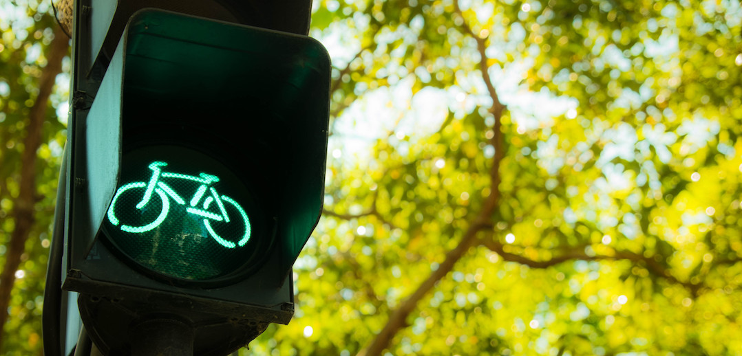 Groen stoplicht fiets