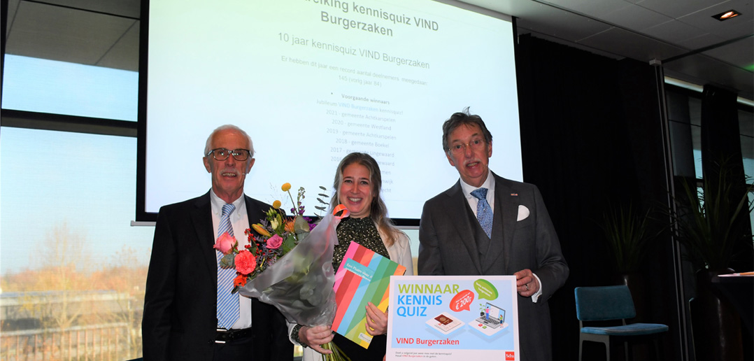 Winnaar VIND Burgerzaken kennisquiz 2022