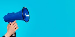 megafoon demonstratie